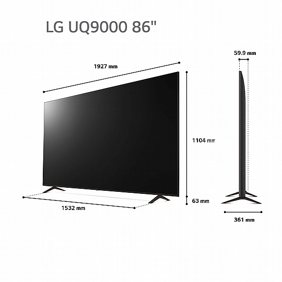�������� ���� 86 ���� LED UHD LG Smart TV, 4K Ultra HD �� ���� ?7 ��� 5 �� ���� �������� (AI) ���: 86UQ90006LD